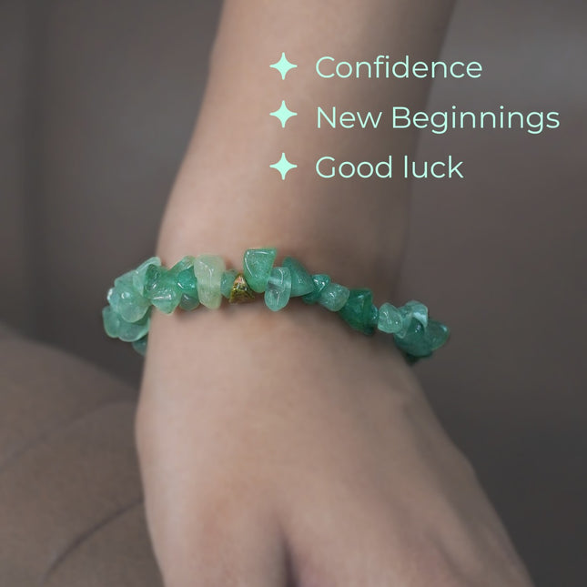 Green Aventurine Chips Bracelet