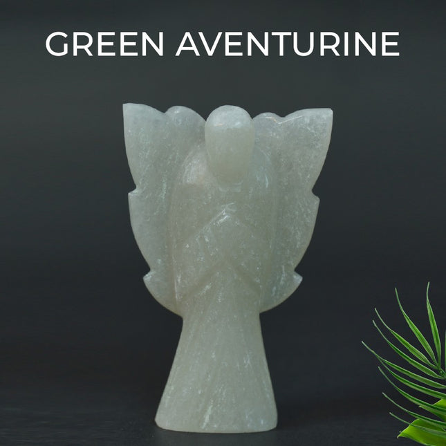 Green Aventurine Angel – Abundance, Heart Healing & Emotional Renewal