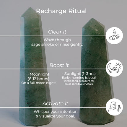 Green Aventurine Wand - Harness the Healing Energy of the Heart Chakra