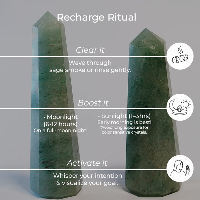 Green Aventurine Wand - Harness the Healing Energy of the Heart Chakra