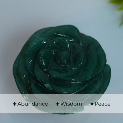 Green Jade Stone Flower –  A Symbol of Prosperity, Harmony,  Protection & Heart-Centered Healing