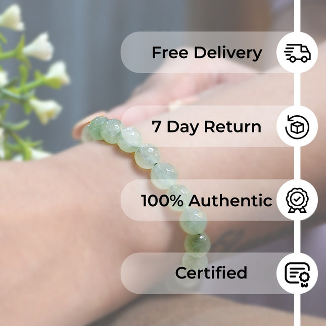 Green Aventurine Diamond Cut Bracelet – The Stone of Opportunity