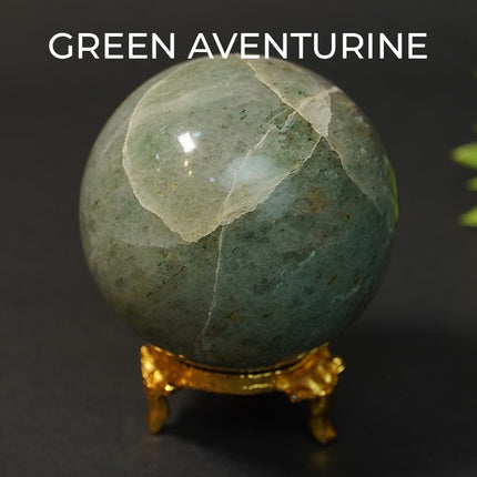 Green Aventurine Ball – Prosperity, Luck & Emotional Healing