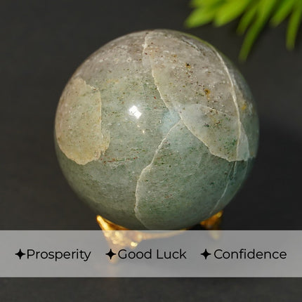 Green Aventurine Ball – Prosperity, Luck & Emotional Healing