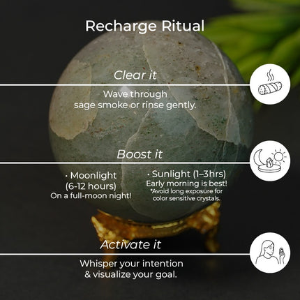Green Aventurine Ball – Prosperity, Luck & Emotional Healing