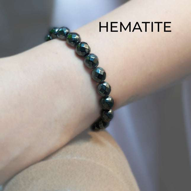 Hematite Diamond Cut Bracelet – Grounded. Bold. Balanced.
