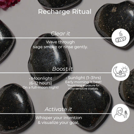 HEMATITE PUFFY HEART STONE – Grounding, Strength & Stability