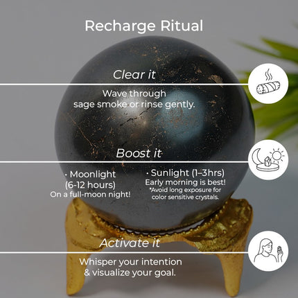 Hematite Ball – Grounding, Protection & Mental Clarity