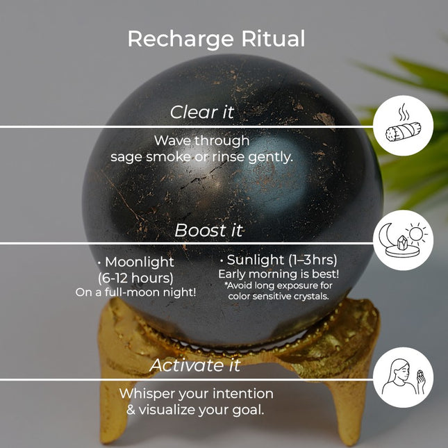 Hematite Ball – Grounding, Protection & Mental Clarity
