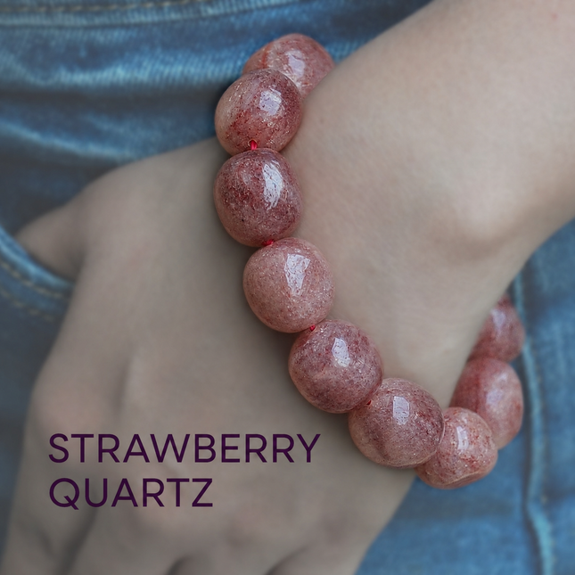 Strawberry Quartz Tumble Bracelet