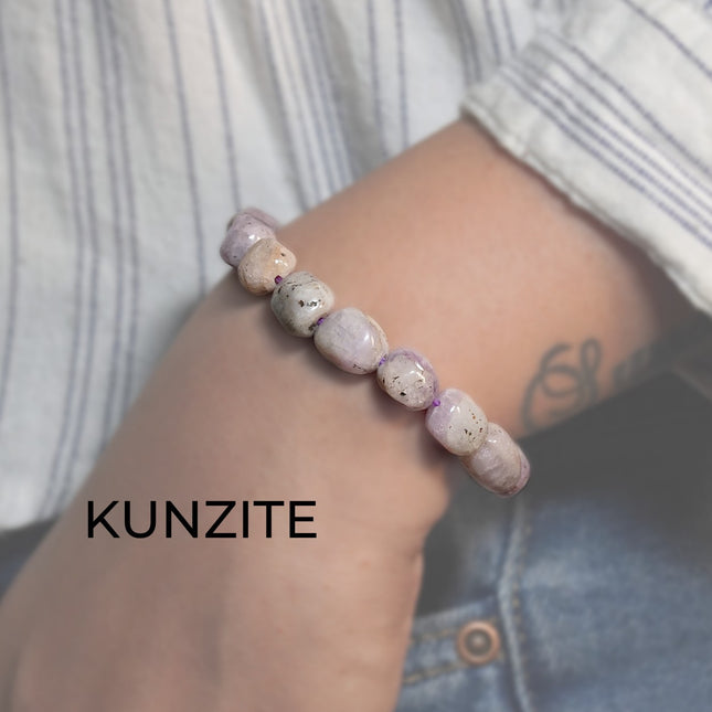 Kunzite Tumble Bracelet — Embrace the Gentle Power of Love, Compassion & Emotional Renewal