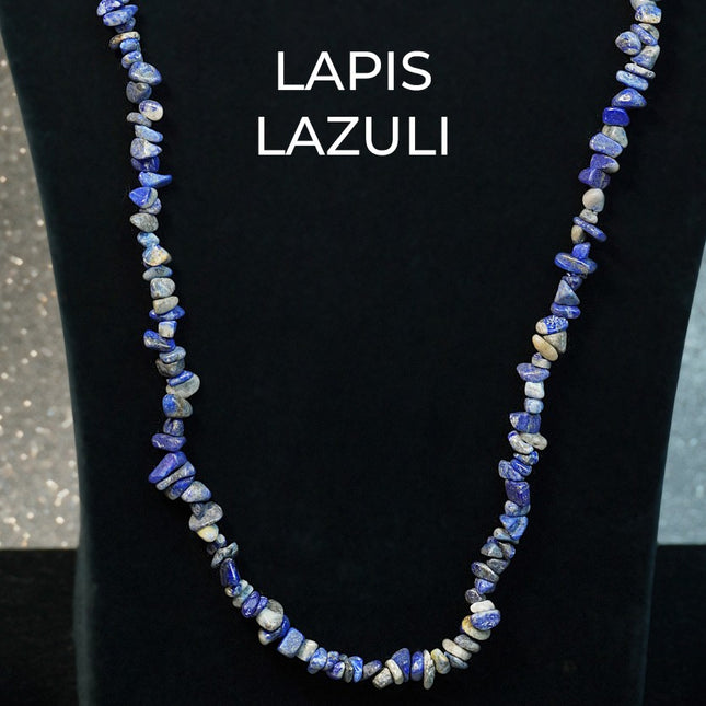 Lapis Lazuli Chips Mala – Awaken Wisdom & Inner Truth
