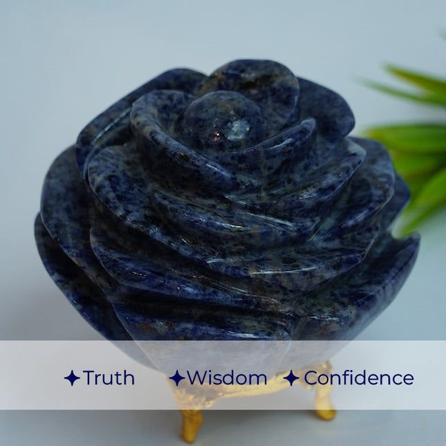 Lapis Lazuli Stone Flower