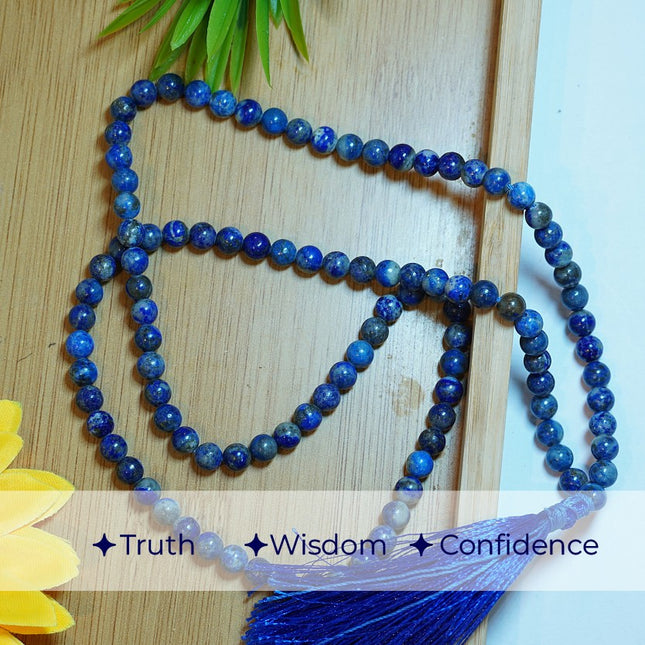 Lapis Lazuli 6 MM Jup Mala – A Sacred Tool for Wisdom & Spiritual Clarity