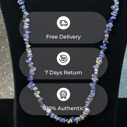 Lapis Lazuli Chips Mala – Awaken Wisdom & Inner Truth