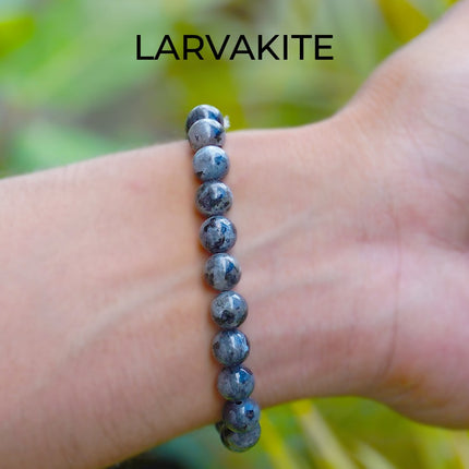 Larvakite Natural Protection Bracelet – 8mm / 10mm Beads