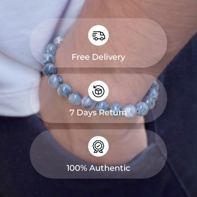 Larvakite Natural Protection Bracelet – 8mm / 10mm Beads