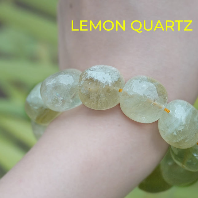 Lemon Quartz Tumble Bracelet — Brighten Your Energy, Clarify Your Mind