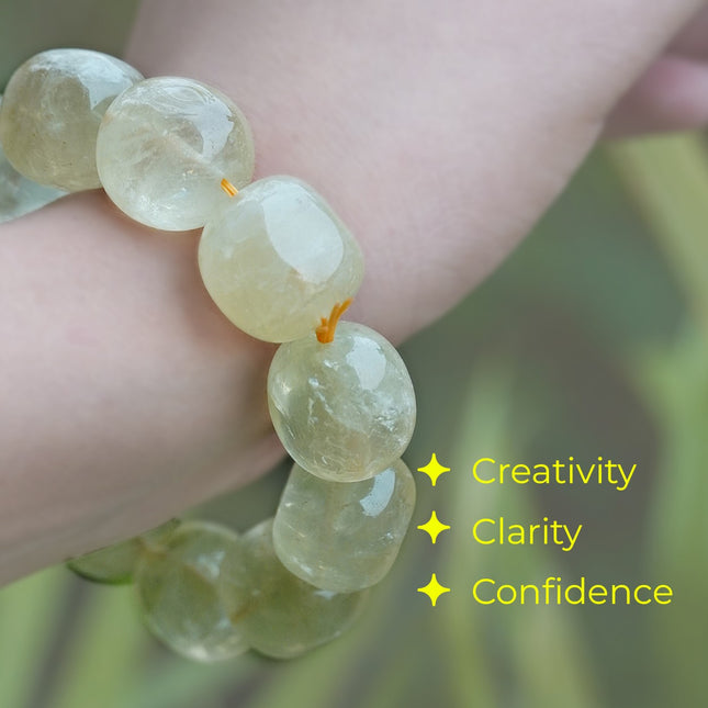 Lemon Quartz Tumble Bracelet — Brighten Your Energy, Clarify Your Mind