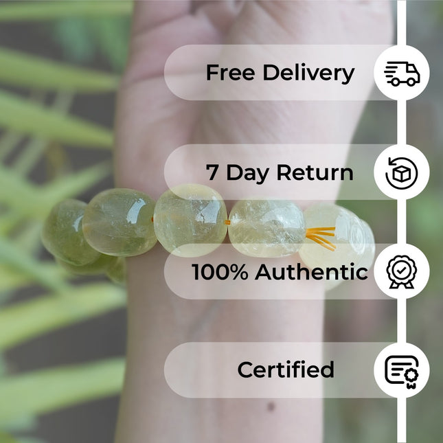 Lemon Quartz Tumble Bracelet — Brighten Your Energy, Clarify Your Mind