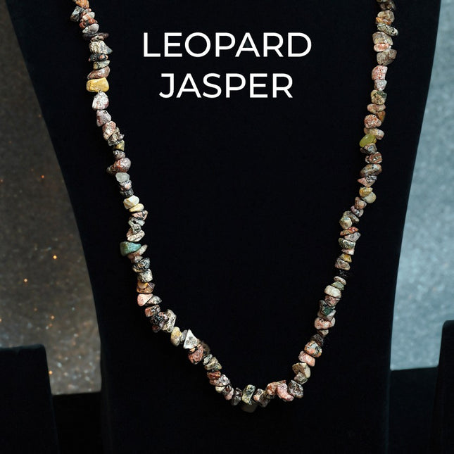 Leopard Jasper Chips Mala