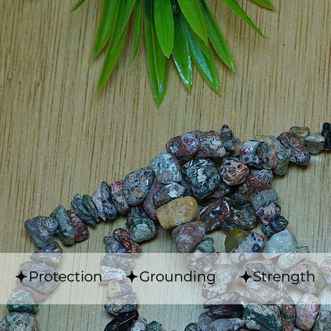 Leopard Jasper Chips Mala