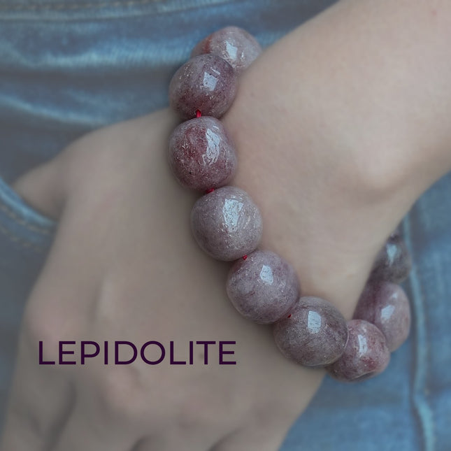 Lepidolite Tumble Bracelet — A Gentle Glow of Calm & Emotional Harmony