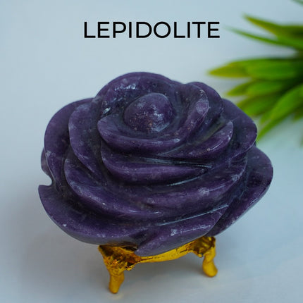 Lepidolite Stone Flower – Emotional Healing, Calm & Spiritual Renewal