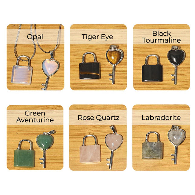 🔐 Lock & Key Pendants – Unlock Your Inner Power with Crystal Energy