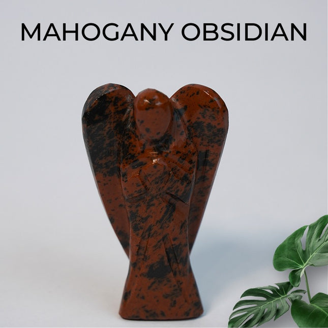 Mahogany Obsidian Angel – Grounded Strength, Protection & Rooted Transformation