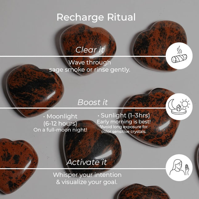 MAHOGANY OBSIDIAN PUFFY HEART STONE – Grounded Strength & Gentle Protection