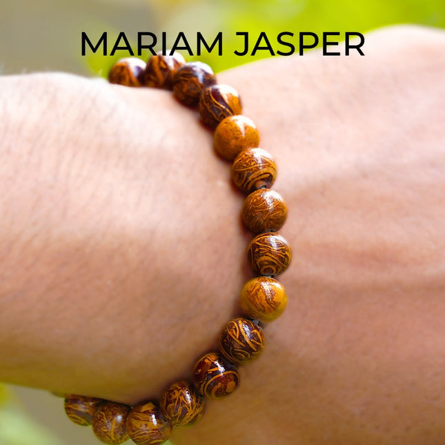 Mariam Jasper Round Beads Bracelet