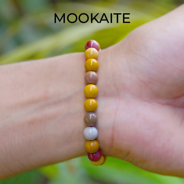 Mookaite Jasper Natural Crystal Bracelet – 8mm / 10mm Beads