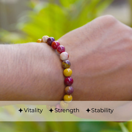 Mookaite Jasper Natural Crystal Bracelet – 8mm / 10mm Beads