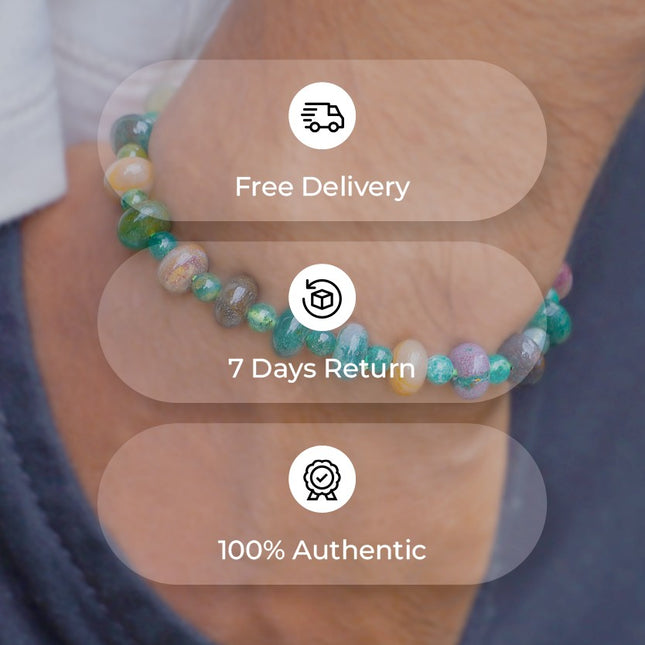 Moss Agate Wati Bracelet – Grounding, Renewal & Earth-Aligned Energy