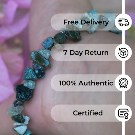 Moss Agate Chips Bracelet