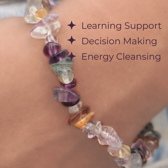 Multi Fluorite Chips Bracelet