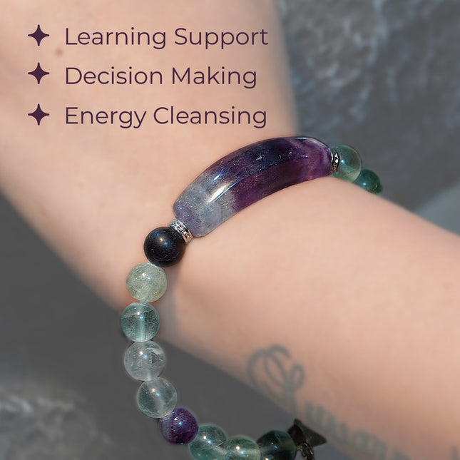 Multi Fluorite Designer Charm  Bracelet – Clarity, Balance & Energy in Every Shade
