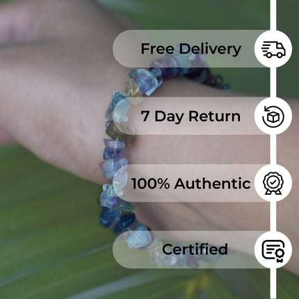 Multi Fluorite Chips Bracelet