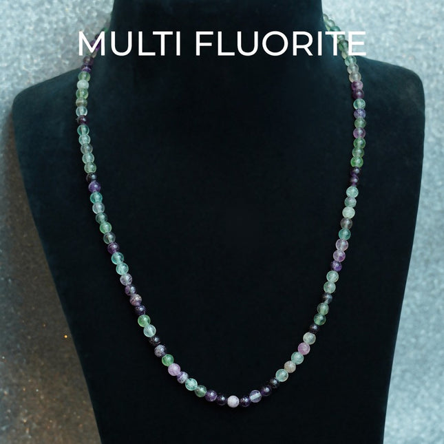 Multi Fluorite 6 MM Jup Mala – Mental Clarity, Emotional Balance & Intuition