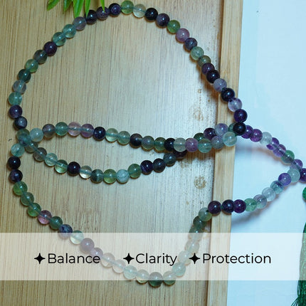 Multi Fluorite 6 MM Jup Mala – Mental Clarity, Emotional Balance & Intuition