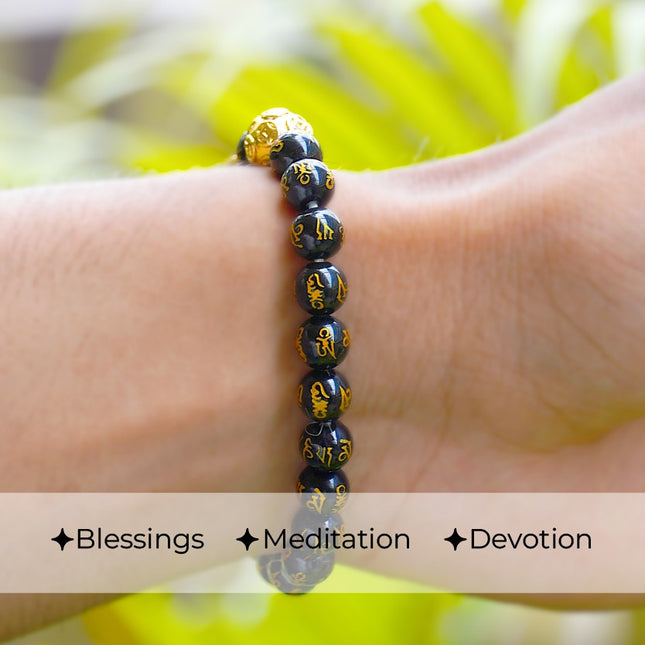 Om Mani (Black) – Classic Bracelet