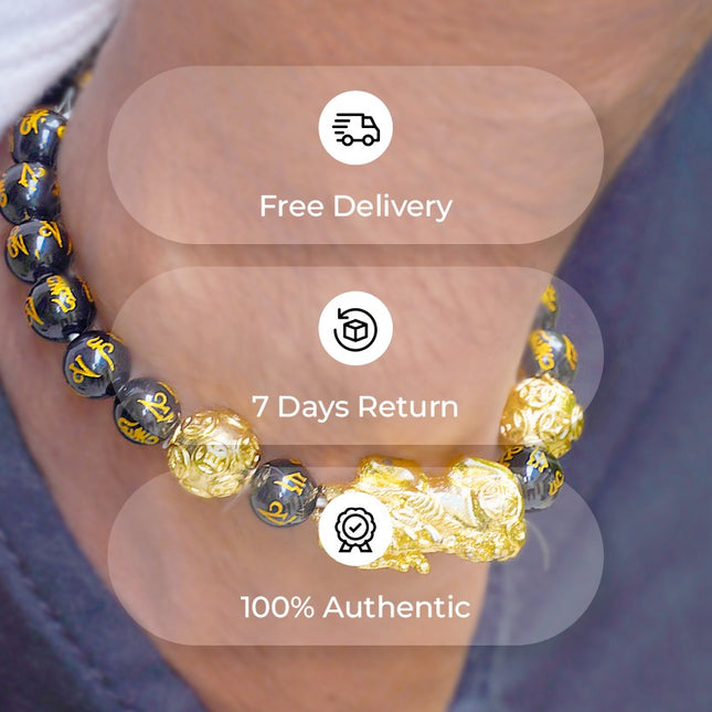 Om Mani (Black) – Classic Bracelet