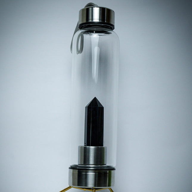 Black Tourmaline Crystal Bottle