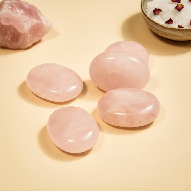 Rose Quartz Palm Stone
