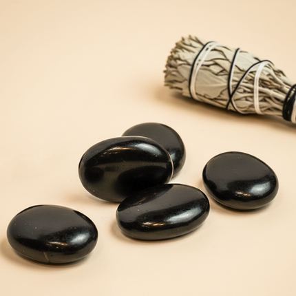 Black Obsidian Palm Stone