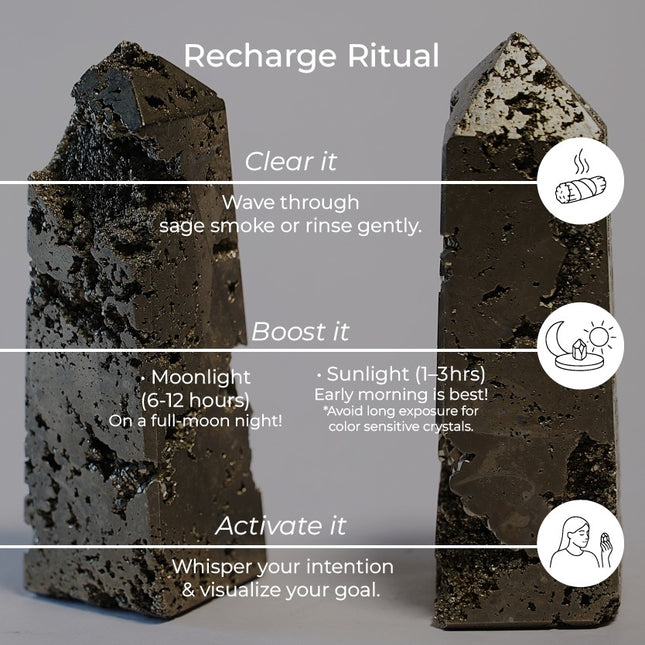Peru Pyrite Wand – Ignite Prosperity, Power, and Protection