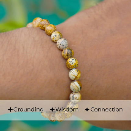 Picture Jasper Beads Bracelet