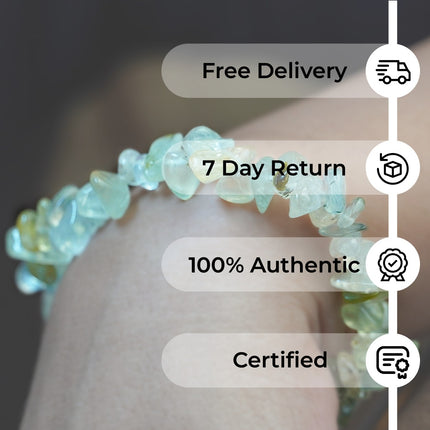 Prehnite Chips Bracelet – Stone of Prophecy, Peace & Heart Healing
