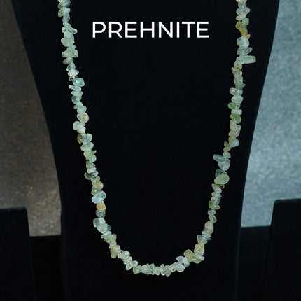 Natural Prehnite Chips Mala – Inner Peace, Healing & Divine Connection
